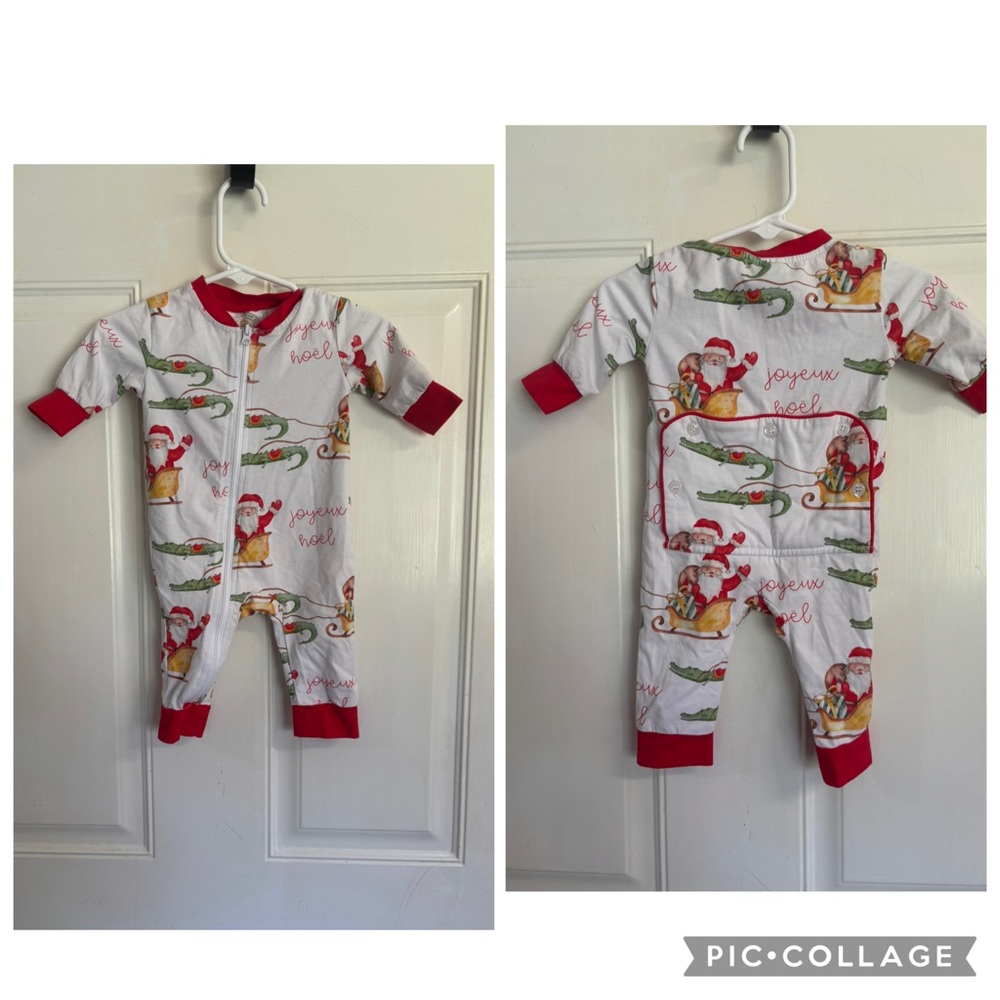 NB Cypress Row Childrens Collection 
Joyeaux Noel Classic Zippy Lounge Romper.